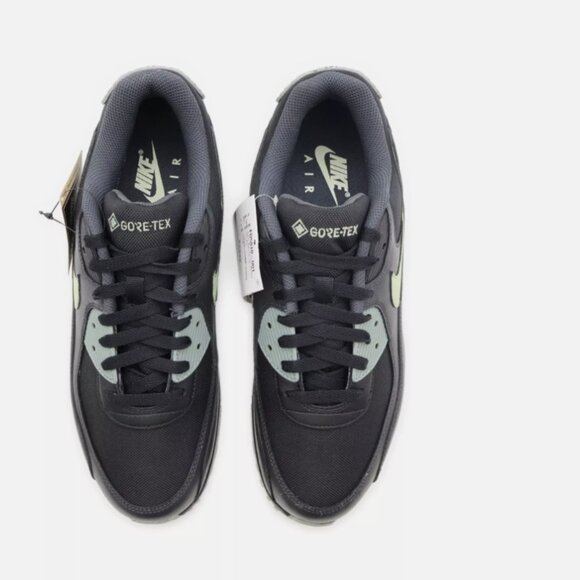 NIKE Air Max 90 GORE-TEX Running Shoes Mens 7.5 Womens 9 Black Green - Picture 4 of 9